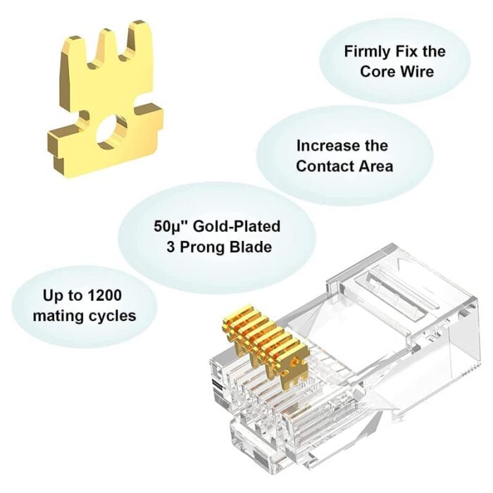 RJ45 Connector - Coconut (Plastic) - 1Box - Image 5