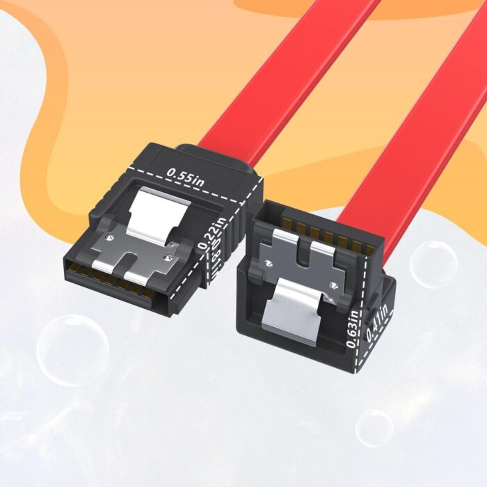 SATA Data Cable - Red/Black - Image 6