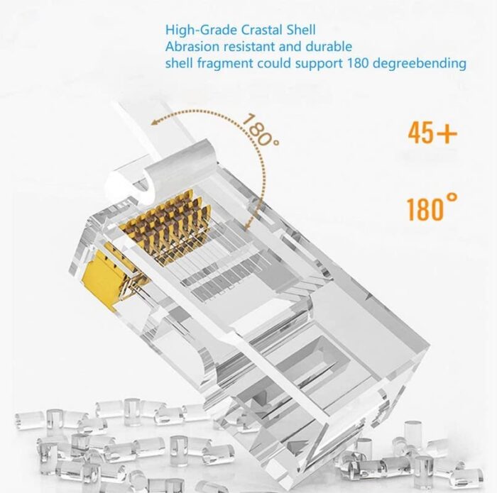 RJ45 Connector - Coconut (Plastic) - 1Box - Image 3