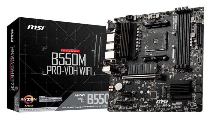 MSI B550M Pro-Vdh WiFi DDR4 - Micro ATX - Ryzen 5000 Series