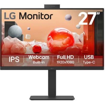LG 27BA850-B 27" Full HD 100 Hz Video Conferencing Monitor (Black) - LG