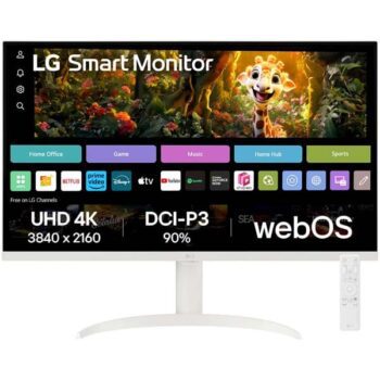 LG 32SR75U 32" 4K UHD (3840 x 2160) Smart Monitor with Steaming TV (White) - LG