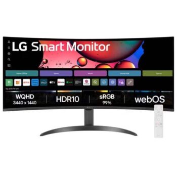 LG 34SR60QC 34" WQHD (3440x1440) Curved (1800R) UltraWide 21:9 Smart Monitor (Black) - LG