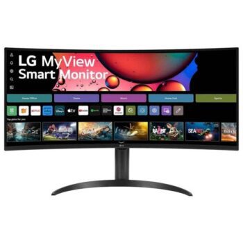 LG 34SR65QC-B 34" WQHD (3440x1440) Curved (1800R) UltraWide 21:9 Smart Monitor (Black) - LG
