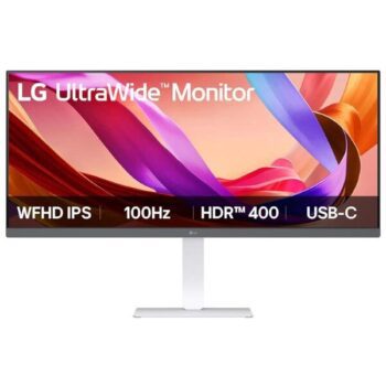 LG 34U530A-W 34-inch UltraWide WFHD (2560 x 1080) IPS Wide Computer Monitor, 100Hz, VESA DisplayHDR 400, HDMI, DisplayPort, USB Type-C, Tilt/Height/Swivel Stand, White - LG