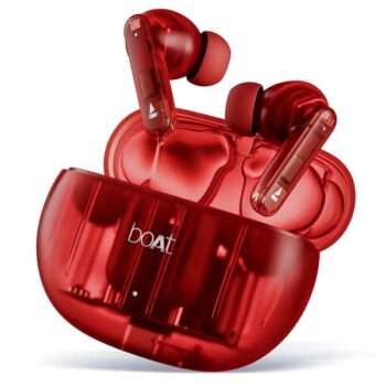 boAt Airdopes 191 ANC, 32dB ANC TWS Ear Buds Wireless Earphones with mic (Pellucid Red) - Boat
