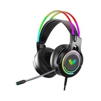 AULA S506 Wired RGB Gaming Headset With Adjustable Mic - AULA