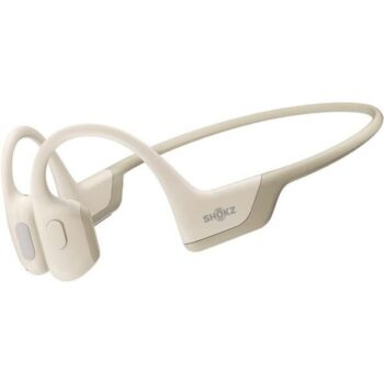 Shokz OpenRun Pro Premium Bone Conduction Open-Ear Bluetooth Sport Headphones (Beige) - Shokz