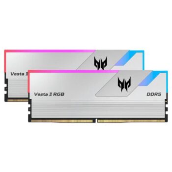 Acer Predator Vesta II RGB DDR5 64GB (2x32GB) 6000Mhz CL32 Desktop Ram (White) - Acer