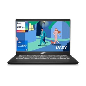 MSI Modern 14, Intel 12th Gen. i7 1255U,36CM Laptop (16GB/512GB NVMe SSD/Windows 11 Home/Iris Xe/Classic Black/1.4Kg), C12MO-1202IN - MSI
