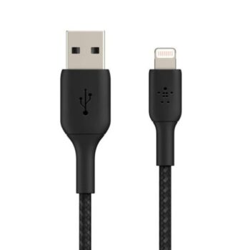 Belkin BoostCharge Braided Lightning to USB-A Cable 3.3 feet (1 meters) – Black - Belkin