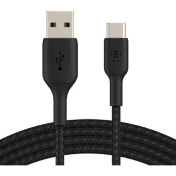 Belkin BoostCharge Braided Lightning to USB-A Cable 2 Meter Black - Belkin