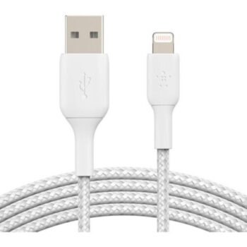 Belkin BoostCharge Braided Lightning to USB-A Cable 2 Meter White - Belkin