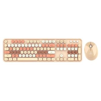 COCONUT Vintage Retro Wireless Combo, Milk Tea - Coconut