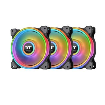 Thermaltake Riing Quad 14 RGB Radiator Fan TT Premium Edition 3 Fan Pack Black - Thermaltake