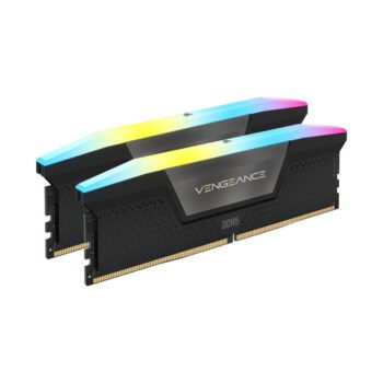 Corsair Vengeance RGB 32GB (16GBX2) DDR5 6000MHz C36 RAM — Black - Corsair