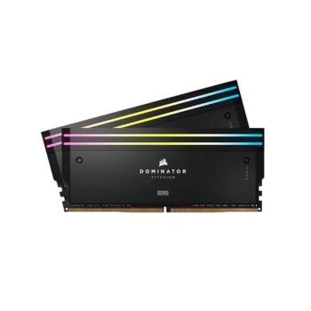 CORSAIR Dominator Titanium RGB 96GB (2x48GB) DDR5 6600MHz CL32 RAM (Black) - Corsair