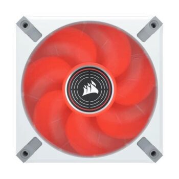 Corsair ML120 LED Elite 120mm Red LED Cabinet Fan (Single Pack - White Frame) - Corsair