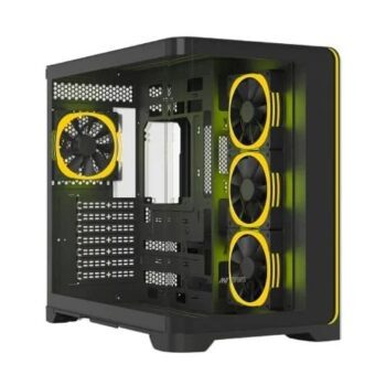 Ant Esports Crystal ARC ARGB ATX Mid Tower Case (Black) - Ant Esports
