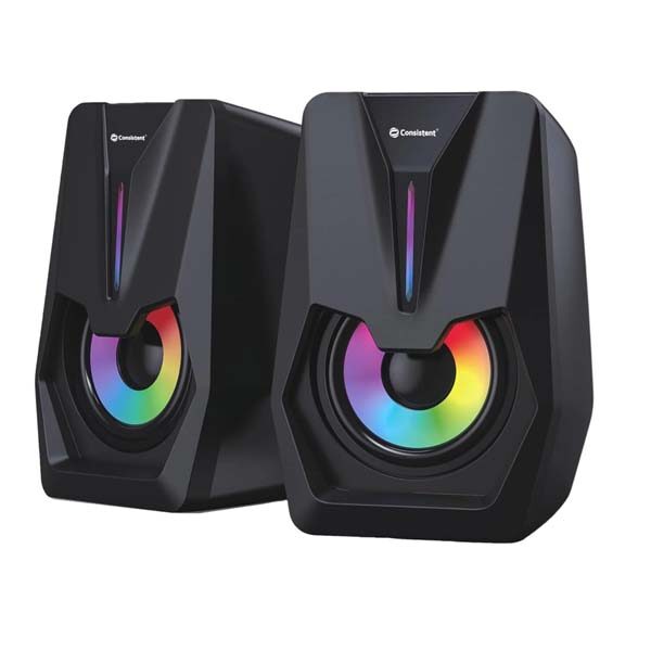 ctsul202-consistent-sa-re-ga-ma-desktop-computer-speakers-2-0-channel-usb-powered-rgb-lighting-black Consistent SA RE GA MA Desktop Computer Speakers, 2.0 Channel, USB Powered, RGB Lighting, Black - Consistent