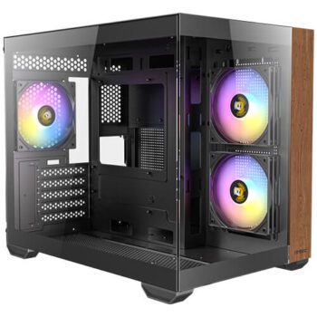 ANTEC CX600M Wood Mini Tower Full-View Tempered Glass Gaming Case - Antec