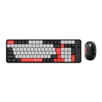 Coconut Diamond Wireless Keyboard Mouse Combo (Red Black) - Coconut