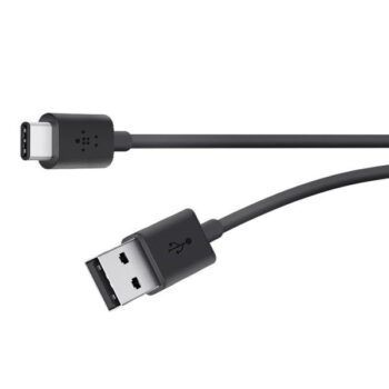 Belkin F2CU032BT06-BLK 1.8 m High Speed USB 2.0 to Reversible USB Type C Charge Cable, Black - Belkin