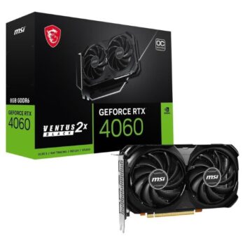 MSI GeForce RTX 4060 Ventus 2x Black 8G OC Graphic Card - MSI