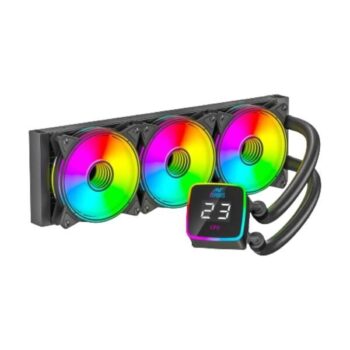 Ant Esports ICE-Flow 360 ARGB CPU Liquid Cooler - Black - Ant Esports