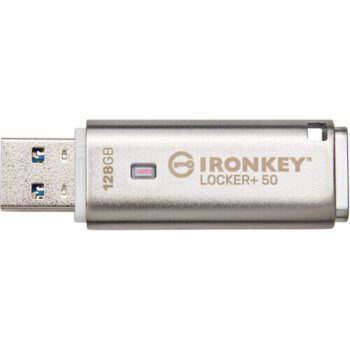 Kingston 128GB IronKey Locker+ 50 USB Type-A Flash Drive - Kingston