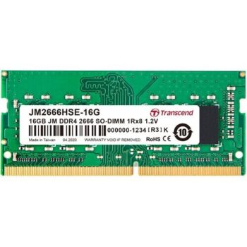 Transcend 16GB (1 X 16GB) JetRam DDR4 2666 MHz CL19 1Rx8 SO-DIMM Laptop RAM - Transcend