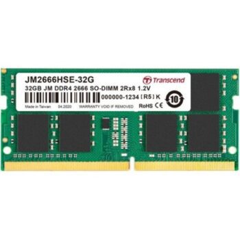 Transcend JetRam 32GB (1 X 32GB) DDR4 2666MHz CL19 SO-DIMM Laptop Ram - Transcend