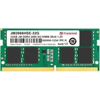 Transcend JetRam 32GB (1 X 32GB) DDR4 2666MHz CL19 SO-DIMM Laptop Ram - Transcend