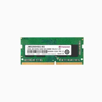 Transcend 8GB (1 X 8GB) JetRam DDR4 3200MHz CL22 SO-DIMM 1Rx16 Laptop RAM - Transcend
