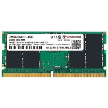 Transcend JetRam 16GB (1 X 16GB) DDR5 5600MHz CL46 (1Rx8) SO-DIMM Laptop Ram (JM5600ASE-16G ) - Transcend