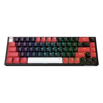 CASTOR K631 PRO - 65% BLUETOOTH + 2.4GHZ WIRELESS + WIRED RGB MECHANICAL KEYBOARD (RED SWITCH) - Redragon