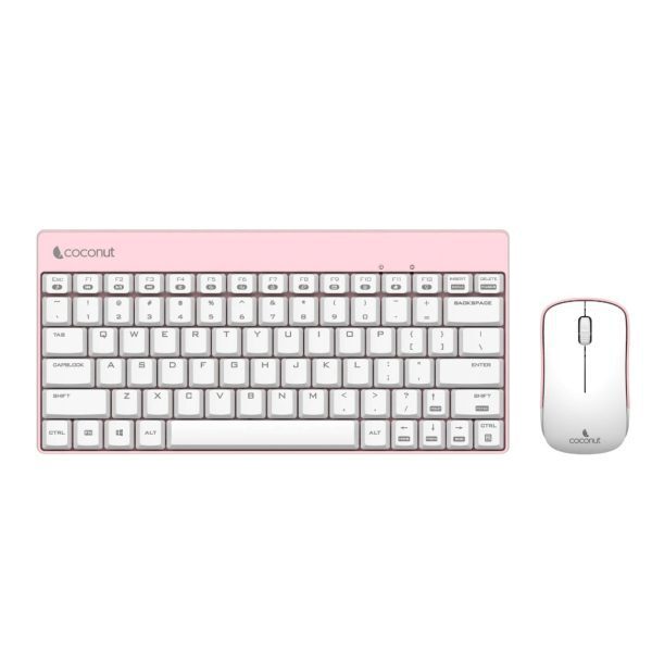 mini-desire-pink-coconut-mini-desire-wireless-keyboard-mouse-combo-white-pink Coconut Mini Desire Wireless Keyboard Mouse Combo (White Pink) - Coconut