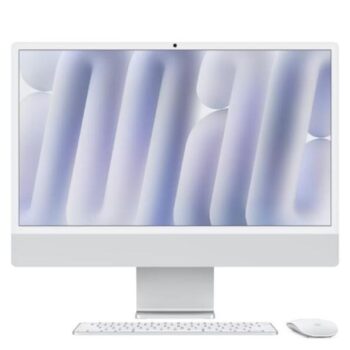 Apple iMac 60.96 cm (24 inch) All-In-One Desktop (10-Core Apple M4 Chip/4 Ports/16 GB/256 GB), MWUU3HN/A, Silver - Apple