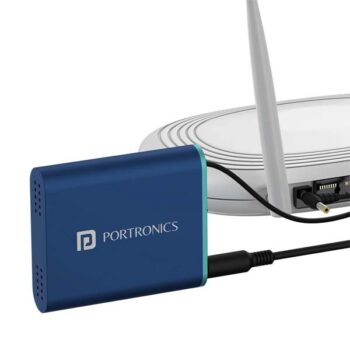 Portronics Power Plus Advanced Mini UPS for 12V DC WiFi Router Broadband Modem (Blue) - Portronics