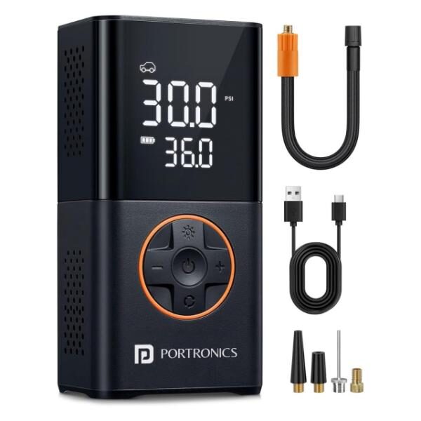 por-2544-portronics-vayu-3-0-tyre-inflator Portronics Vayu 3.0 tyre Inflator - Portronics