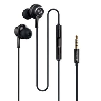 Portronics Conch Sigma A in Ear 3.5mm Aux Wired Earphones (Black) - Portronics