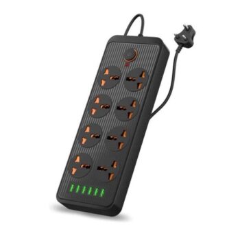 Portronics Power Plate 7 with 6 USB Port + 8 Power Sockets Power Strip Extension Board - Portronics