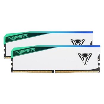 Patriot Viper Elite 5 RGB 48GB (2X24GB) DDR5 7000 MHz CL32 RAM DIMM Module (White) - Patriot