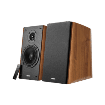 Edifier R2000DB Powered Bluetooth Bookshelf Speakers - Near-Field Studio Monitors - Optical Input - 5 inch Subwoofer - 120 Watts RMS - Warm Oak - Edifier