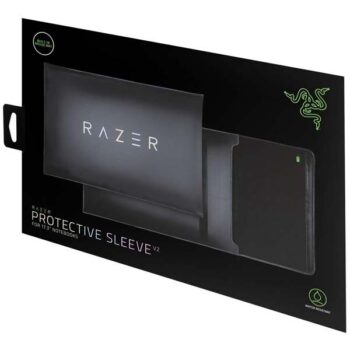 Razer 17.3"" Protective Laptop Sleeve: Scratch & Water-Resistant - Padded Interior Lining - Snag-Free Velcro - Flip-Out Mouse Mat - Classic Black (RC21-01590100-R3M1) - Razer