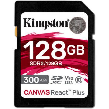Kingston 128GB Canvas React Plus UHS-II SDXC Memory Card - Kingston