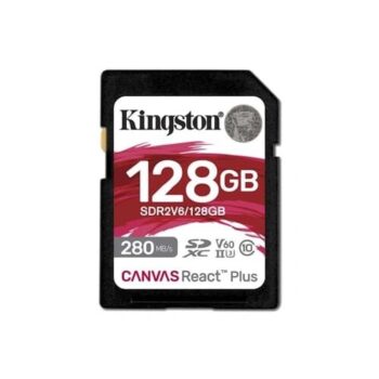 Kingston Canvas React Plus V60 128GB SD Memory Card - Kingston