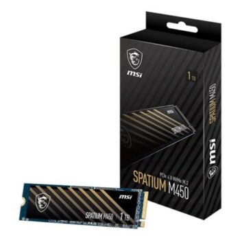 MSI SPATIUM M450 PCIe 4.0 NVMe M.2 1TB Internal Gaming SSD up to 3600MB/s 3D NAND Up to 600 TBW - MSI