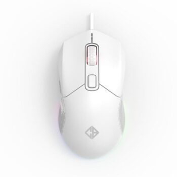Cosmic Byte Firestorm RGB Wired Gaming Mouse with PTFE feet (White) - Cosmic Byte