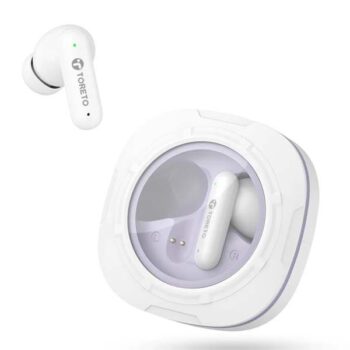 Toreto Air Bliss True Wireless Earbuds (Purple & White) - Toreto